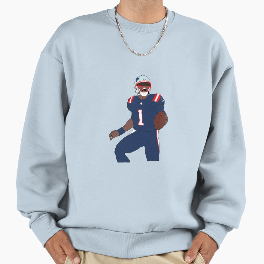 New England Patriots Cam Newton Sweatshirt - Minimalist Print Unisex - T-Shirt, Sweatshirt, Hoodie