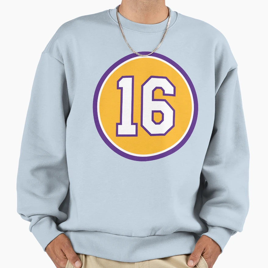 Pau Gasol 16 Jersey Number Sweatshirt - Unique Graphic for Adults - T-Shirt, Sweatshirt, Hoodie