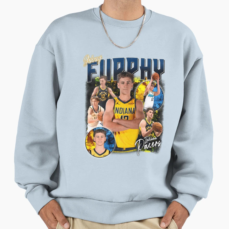 Johnny Furphy Basketball Sweatshirt - Trendy Graphic Men Women - T-Shirt, Sweatshirt, Hoodie