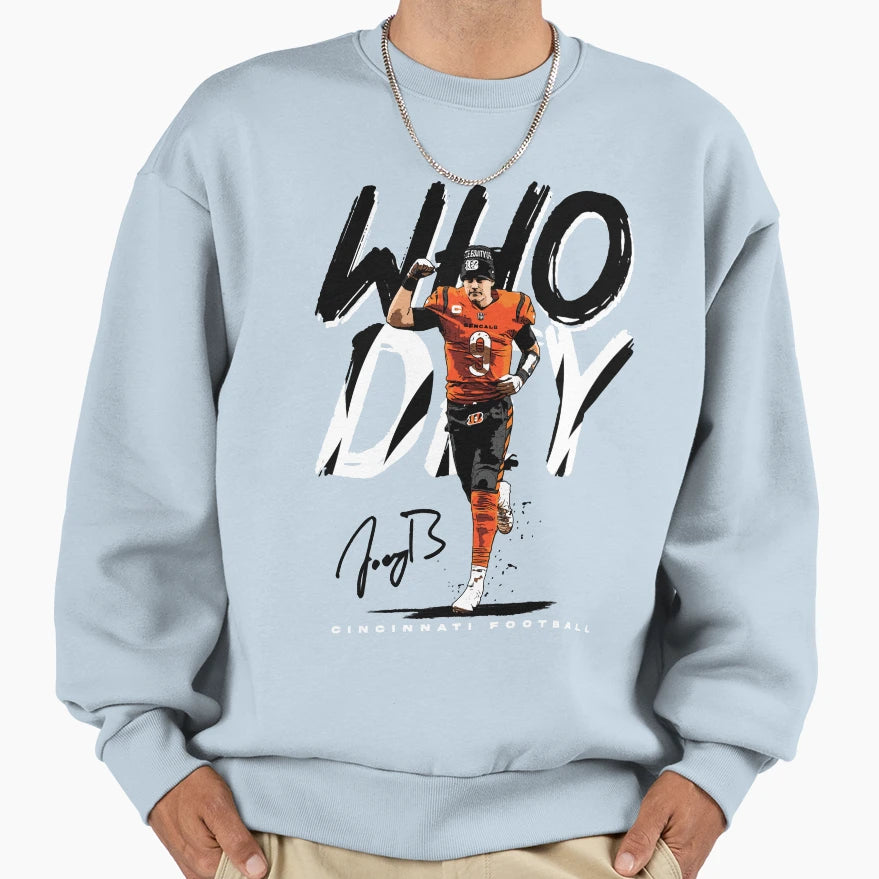 Who Dey Sweatshirt - Trendy Graphic for Adults - T-Shirt, Sweatshirt, Hoodie