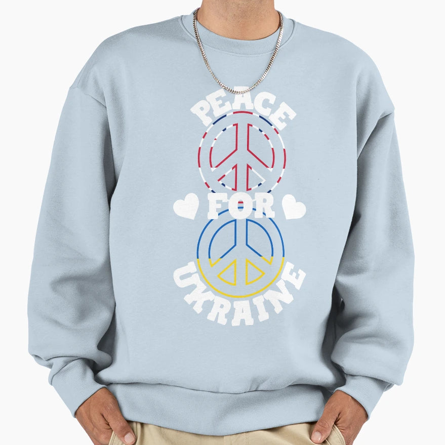 Peace Ukraine Uk Supporters Sweatshirt - Aesthetic Graphic for Adults - T-Shirt, Sweatshirt, Hoodie