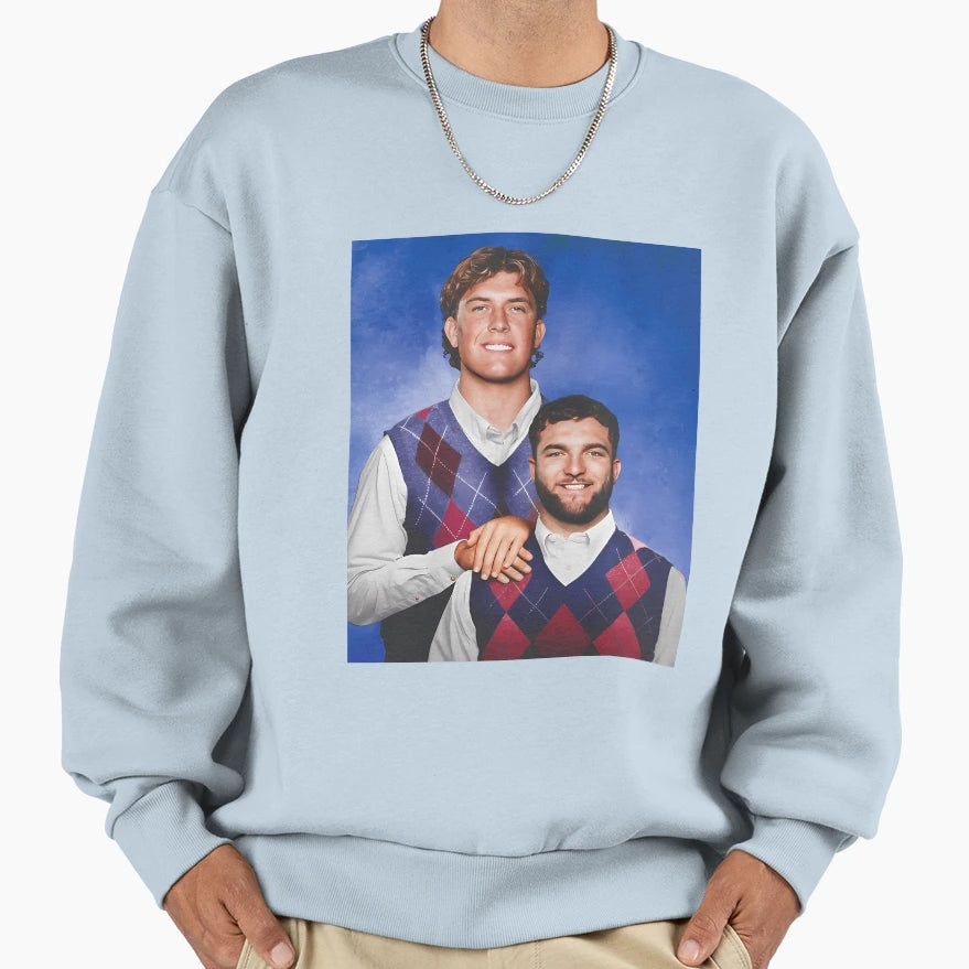 Football Jaxson Dart And Cam Sweatshirt - Fun Novelty Design for Adults - T-Shirt, Sweatshirt, Hoodie