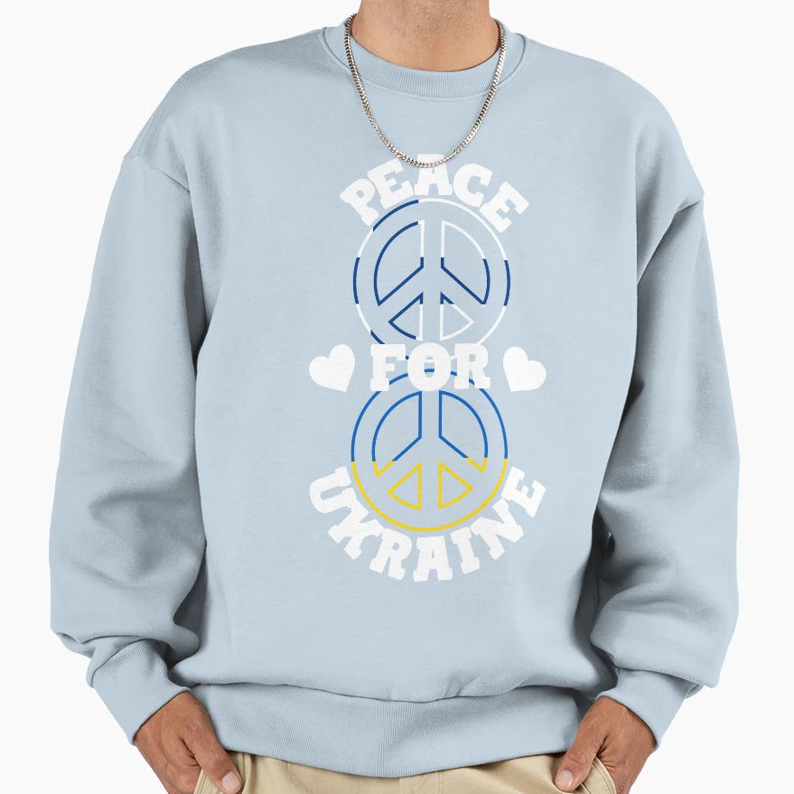 Peace Ukraine Finland Supporters Sweatshirt - Minimalist Print Men Women - T-Shirt, Sweatshirt, Hoodie