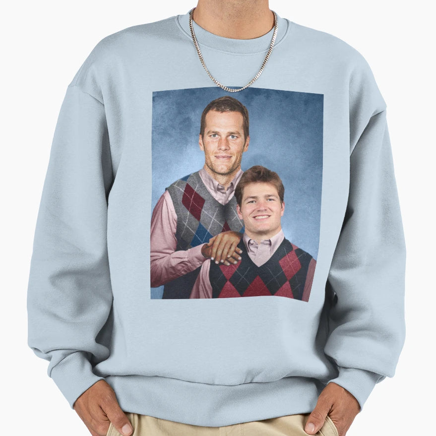 Brady And Drake Maye New England Sweatshirt - Aesthetic Graphic Men Women - T-Shirt, Sweatshirt, Hoodie
