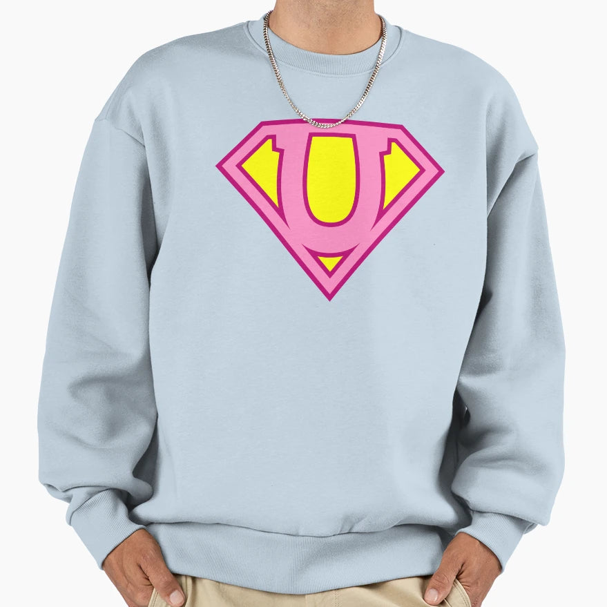 Letter U Super Letter Vol 2 Sweatshirt - Minimalist Print Unisex - T-Shirt, Sweatshirt, Hoodie