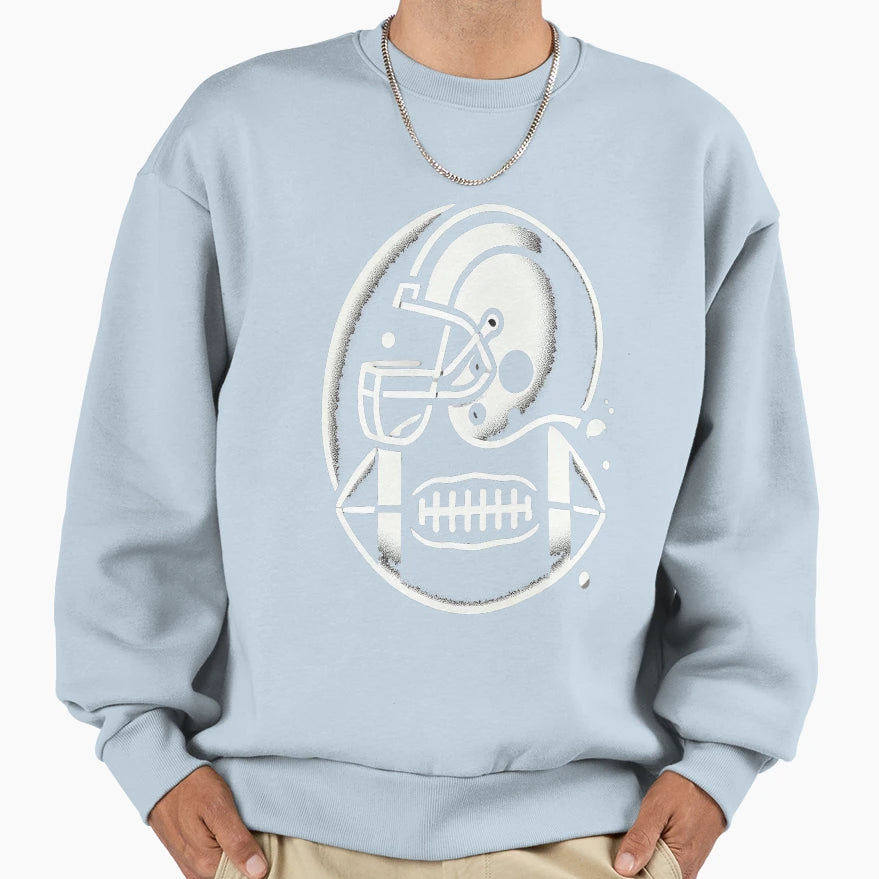 Negative Space Football Helmet Sweatshirt - Custom Art Print for Adults - T-Shirt, Sweatshirt, Hoodie