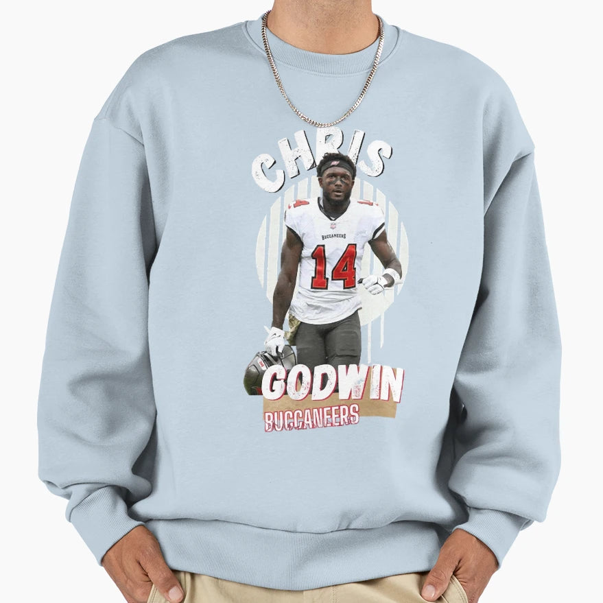 Chris Godwin Football Buccaneers Sweatshirt - Custom Art Print Men Women - T-Shirt, Sweatshirt, Hoodie