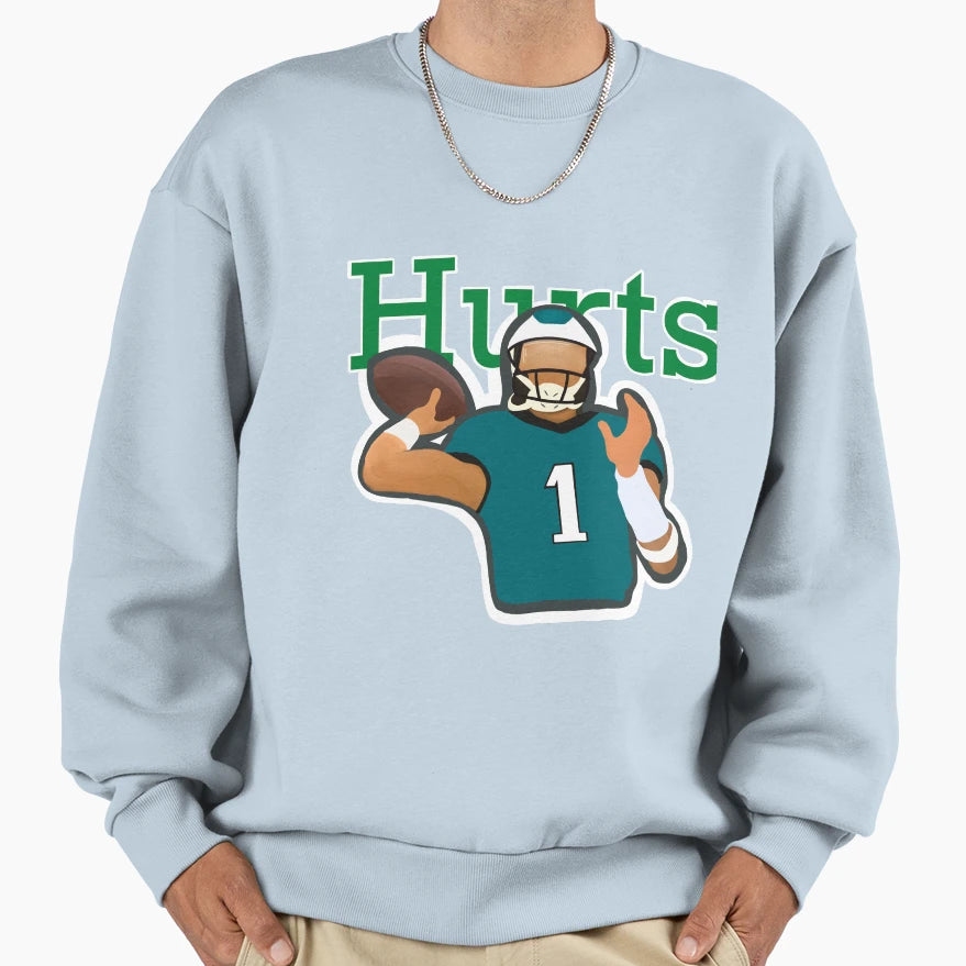 Jaylen Hurts 1 Sweatshirt - Unique Graphic for Adults - T-Shirt, Sweatshirt, Hoodie