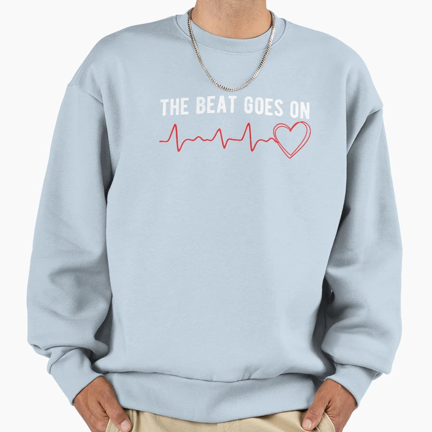 Beat Goes Open Heart Anniversary Sweatshirt - Graphic Print for Adults - T-Shirt, Sweatshirt, Hoodie