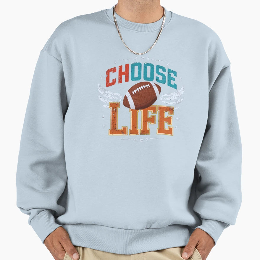 Choose Life Wham Sweatshirt - Novelty Apparel for Adults - T-Shirt, Sweatshirt, Hoodie