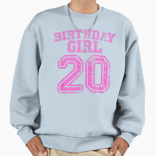 20Th Birthday Sports Jersey 20 Year T-Shirt - Trendy Graphic for Adults - T-Shirt, Sweatshirt, Hoodie