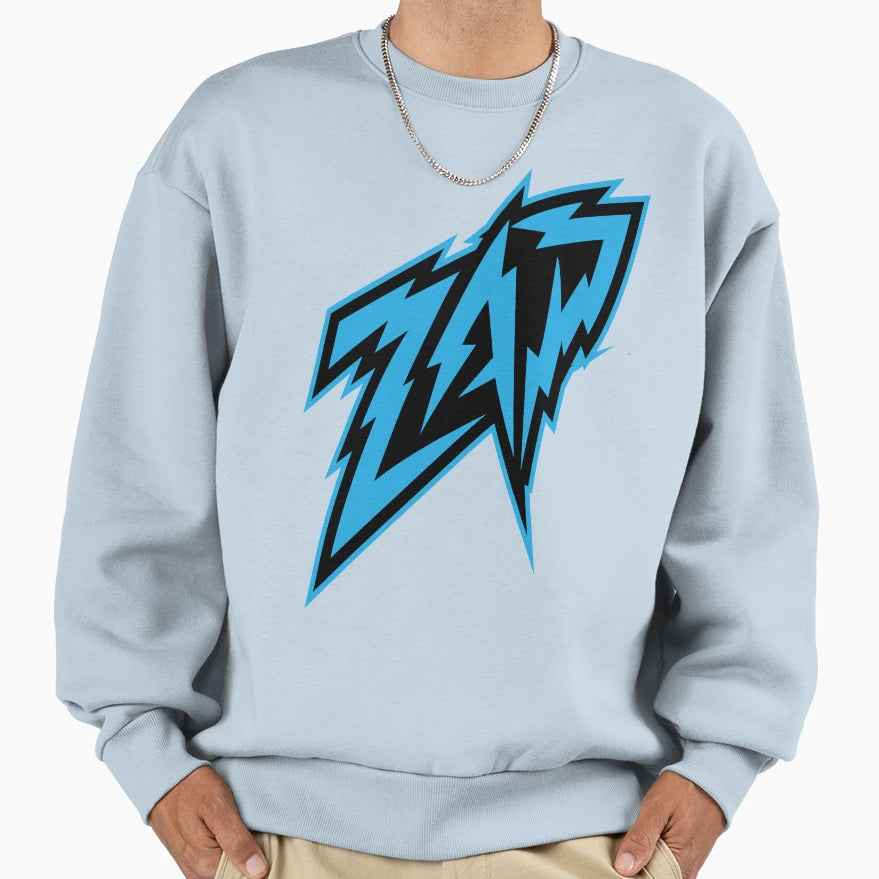 Zap Blue And Black Sweatshirt - Trendy Graphic Unisex - T-Shirt, Sweatshirt, Hoodie