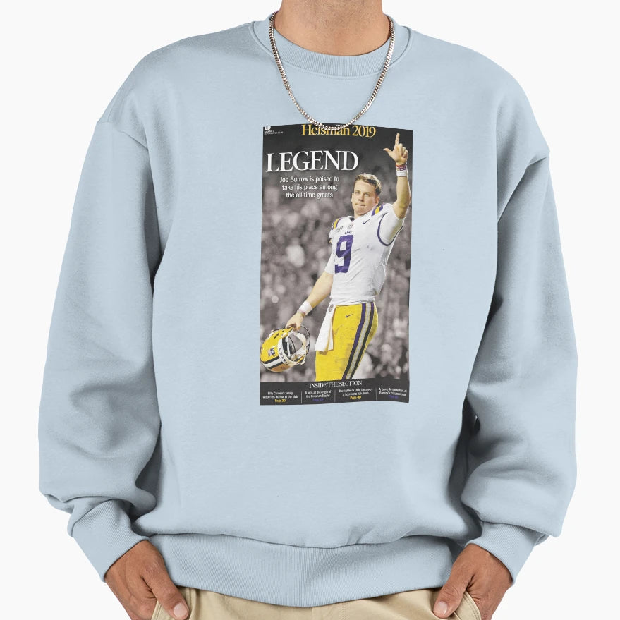 Quaterback Joe Legend Sweatshirt - Custom Art Print for Adults - T-Shirt, Sweatshirt, Hoodie
