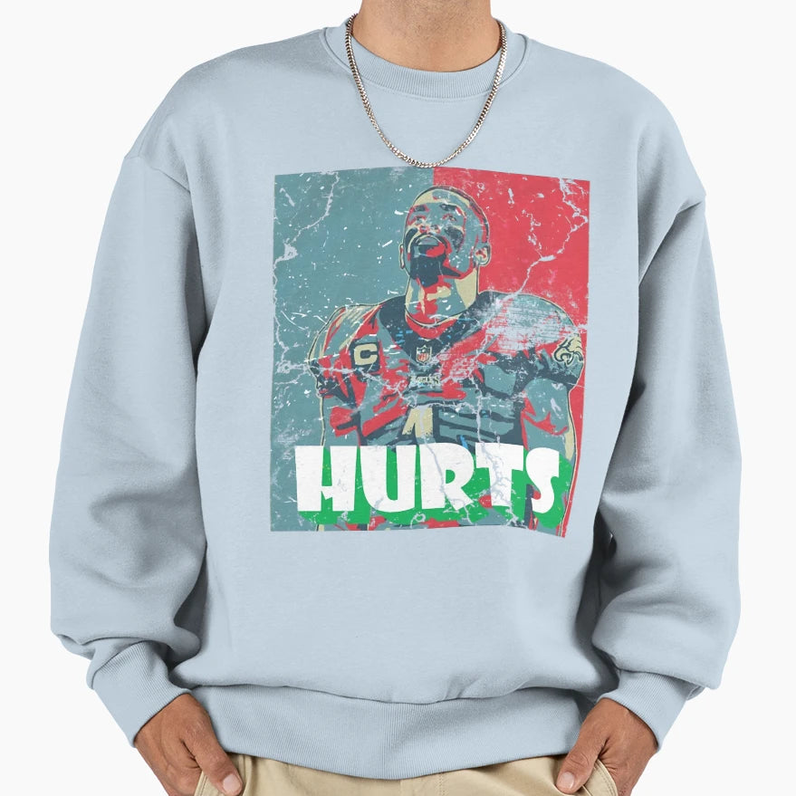 Sports Player 1 Football Touchdown Sweatshirt - Custom Art Print Men Women - T-Shirt, Sweatshirt, Hoodie