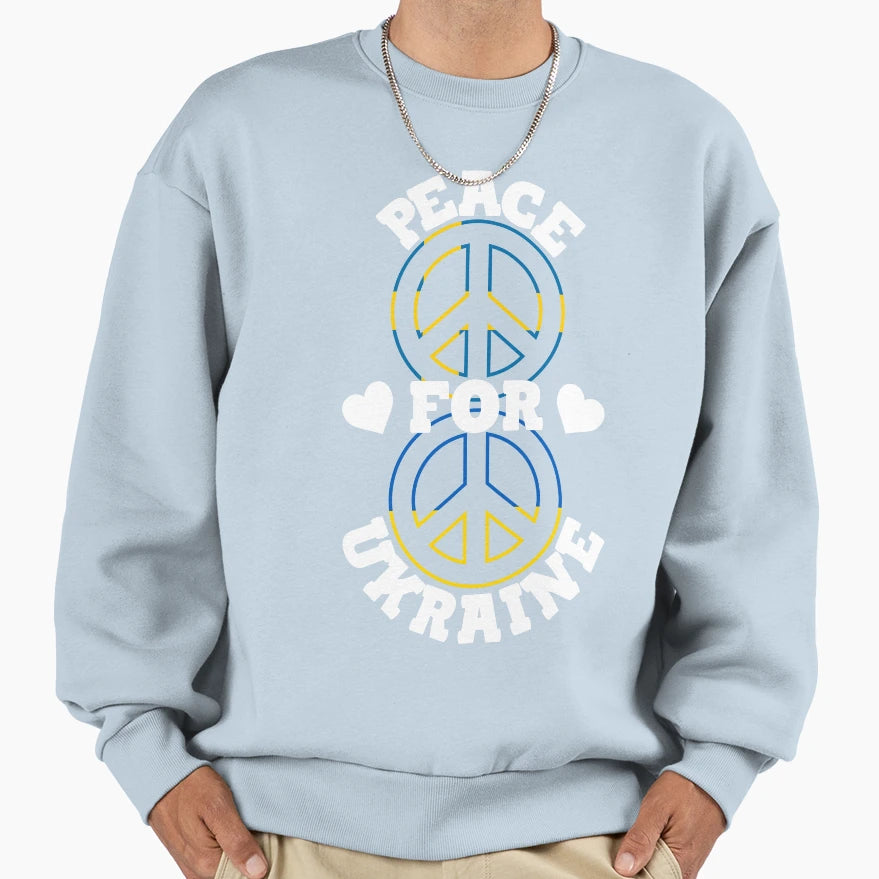Peace Ukraine Sweden Sweatshirt - Casual Everyday Wear for Adults - T-Shirt, Sweatshirt, Hoodie