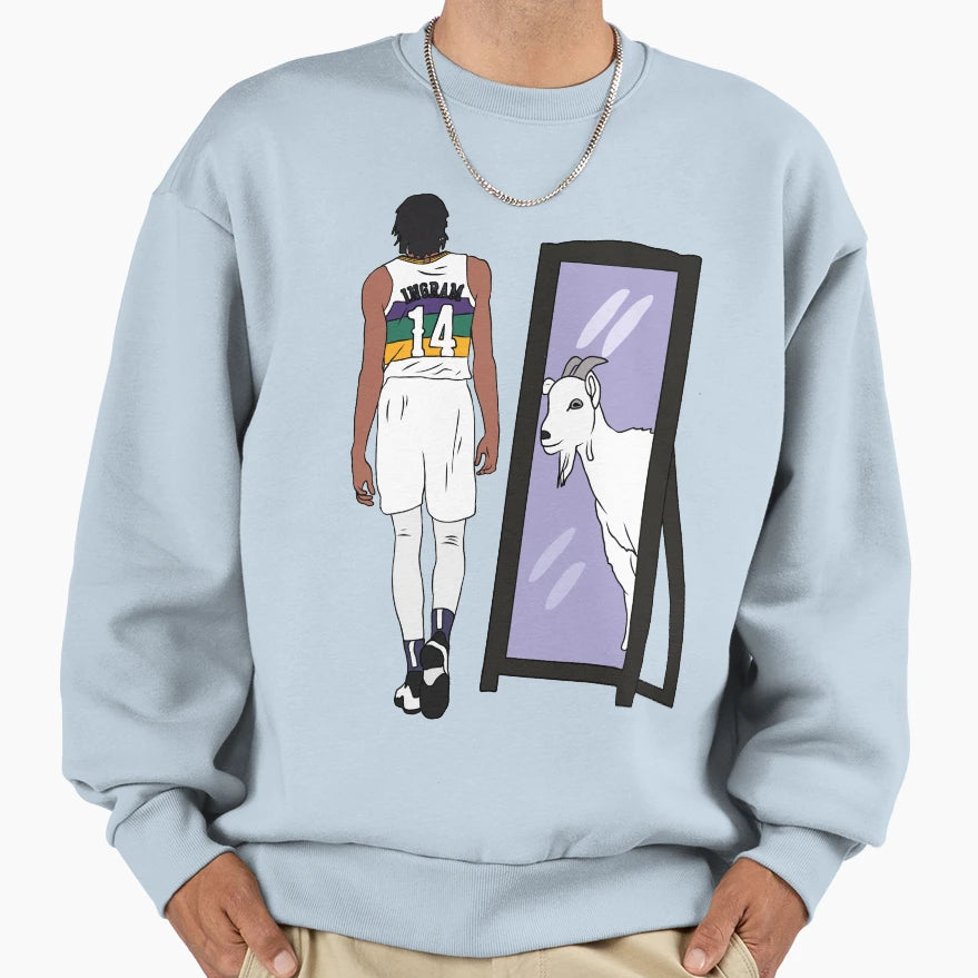 Brandon Ingram Mirror Goat New Sweatshirt - Casual Everyday Wear Men Women - T-Shirt, Sweatshirt, Hoodie