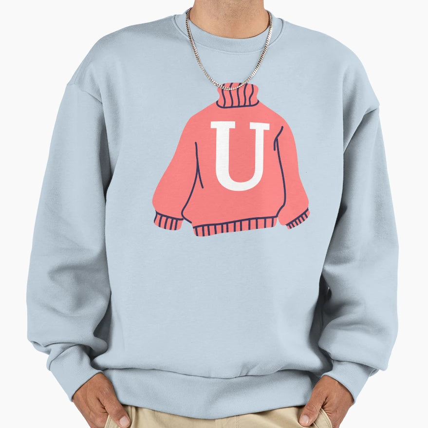 Letter Sweatshirt - Novelty Apparel Men Women - T-Shirt, Sweatshirt, Hoodie