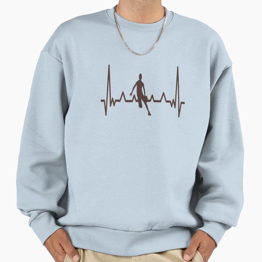 My Heartbeat When I Want To Play Sweatshirt - Graphic Print for Adults - T-Shirt, Sweatshirt, Hoodie