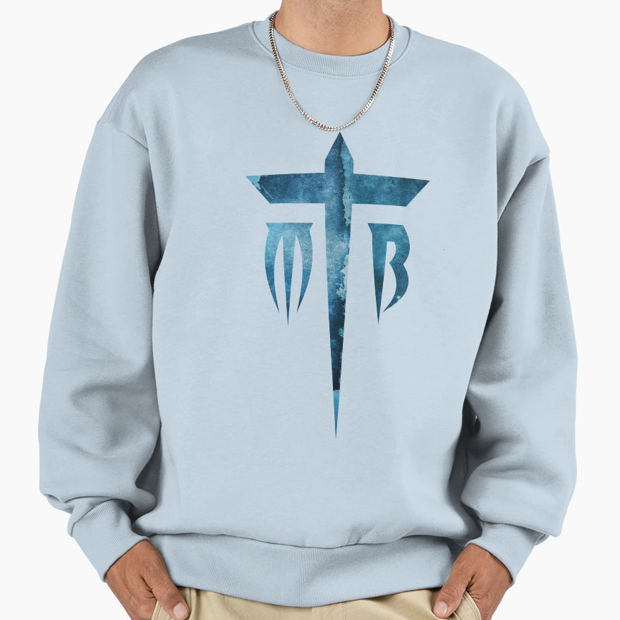 Mtb Cross Metal Chrome Sweatshirt - Custom Art Print for Adults - T-Shirt, Sweatshirt, Hoodie