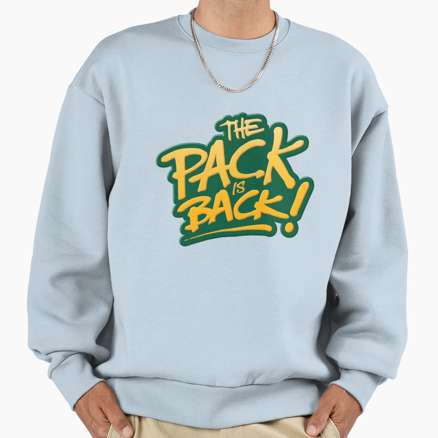 Pack Is Back Green Bay Football Sweatshirt - Custom Art Print Unisex - T-Shirt, Sweatshirt, Hoodie