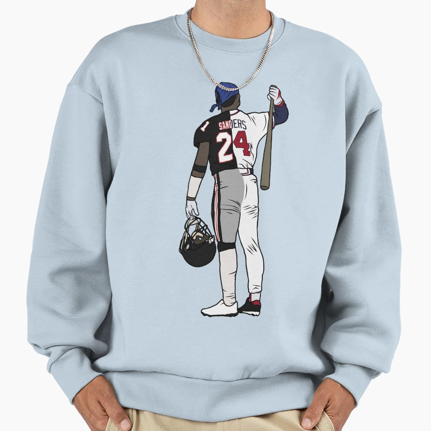 Deion Sanders Two Sport Athlete Sweatshirt - Custom Art Print Men Women - T-Shirt, Sweatshirt, Hoodie