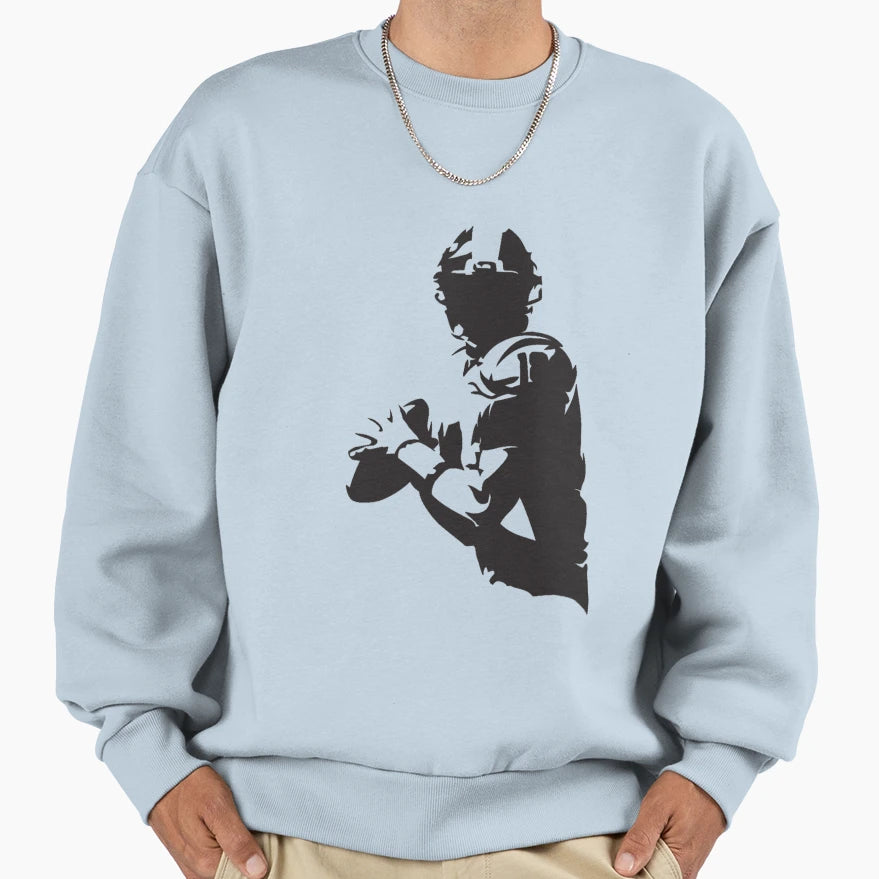 American Football Player Sweatshirt - Trendy Graphic Unisex - T-Shirt, Sweatshirt, Hoodie