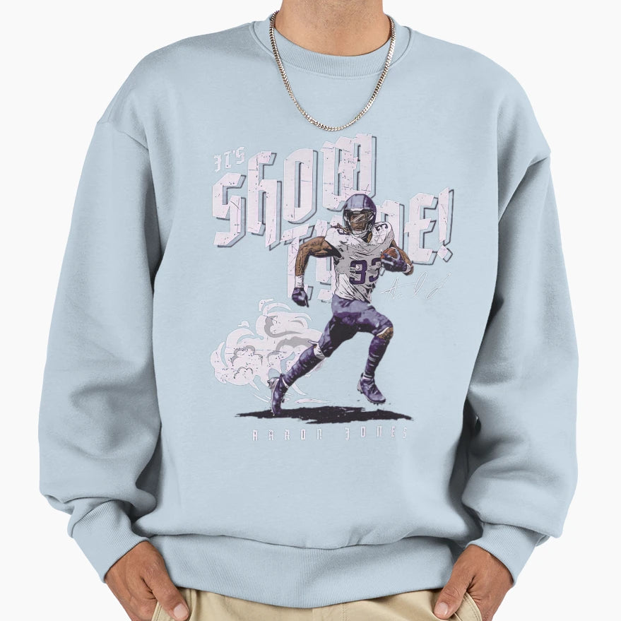 Aaron Jones Minnesota Show Tyme Sweatshirt - Custom Art Print for Adults - T-Shirt, Sweatshirt, Hoodie