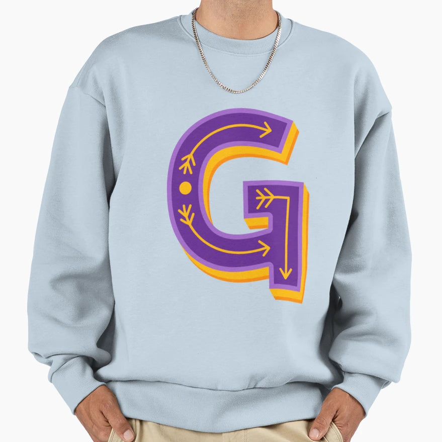 Letter G Sweatshirt - Casual Everyday Wear for Adults - T-Shirt, Sweatshirt, Hoodie