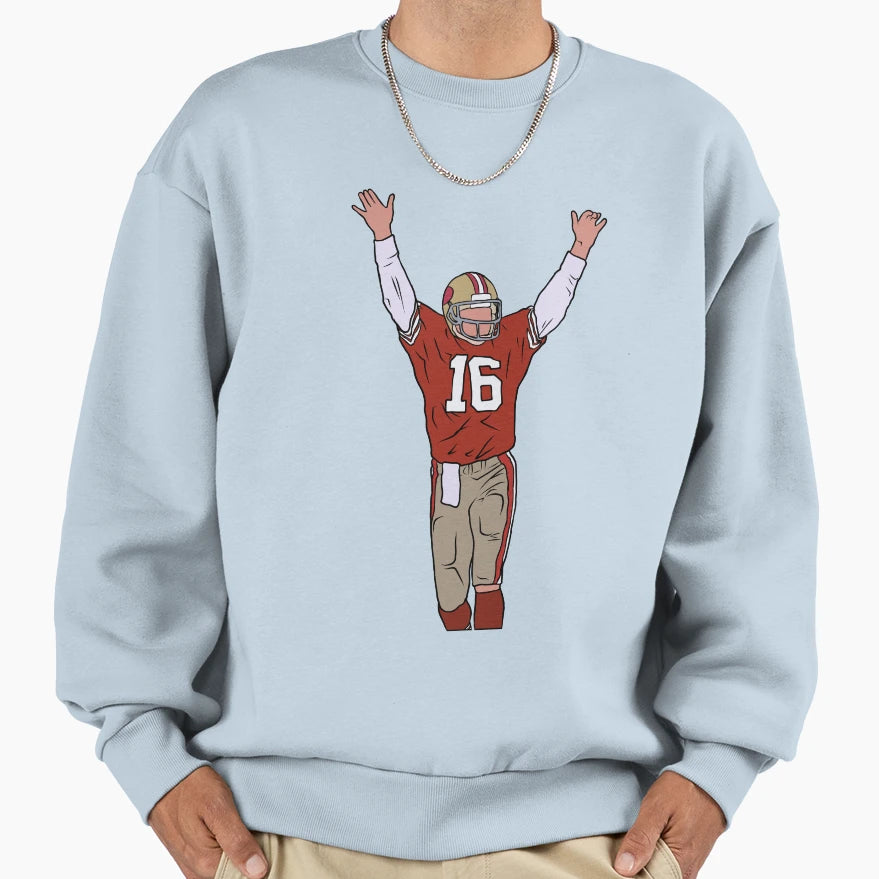 Joe Montana Celebration Sweatshirt - Streetwear Style Unisex - T-Shirt, Sweatshirt, Hoodie