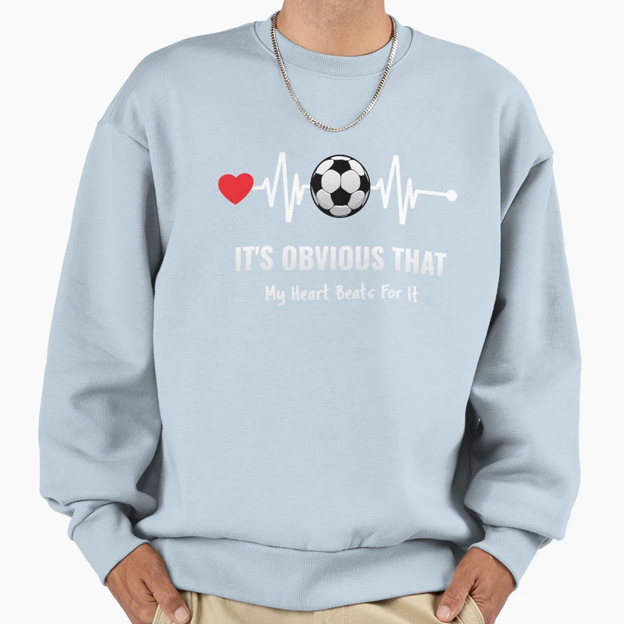Soccer Heartbeat Soccer Lover Gift Sweatshirt - Streetwear Style for Adults - T-Shirt, Sweatshirt, Hoodie
