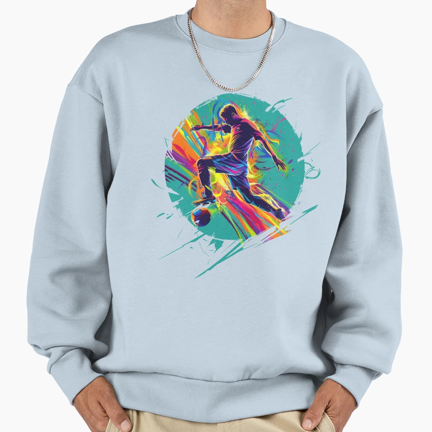 Soccer Player Sweatshirt - Aesthetic Graphic for Adults - T-Shirt, Sweatshirt, Hoodie