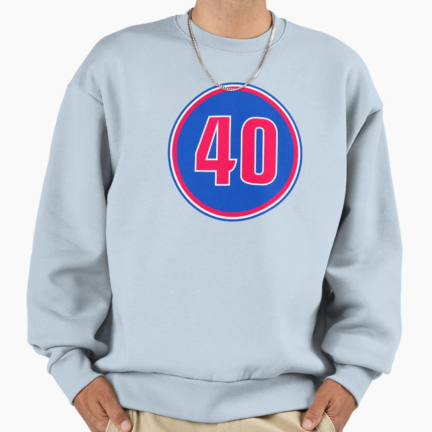 Bill Laimbeer Number 40 Jersey Sweatshirt - Custom Art Print Men Women - T-Shirt, Sweatshirt, Hoodie