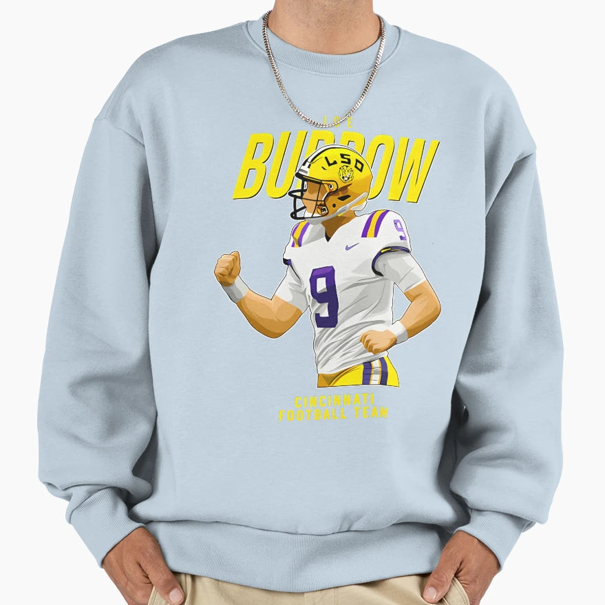 JB 9 Cincinnati Football Team Sweatshirt - Custom Art Print Men Women - T-Shirt, Sweatshirt, Hoodie