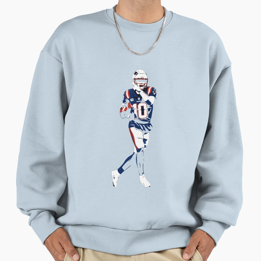 Drake Maye New England Patriots Sweatshirt - Fun Novelty Design for Adults - T-Shirt, Sweatshirt, Hoodie