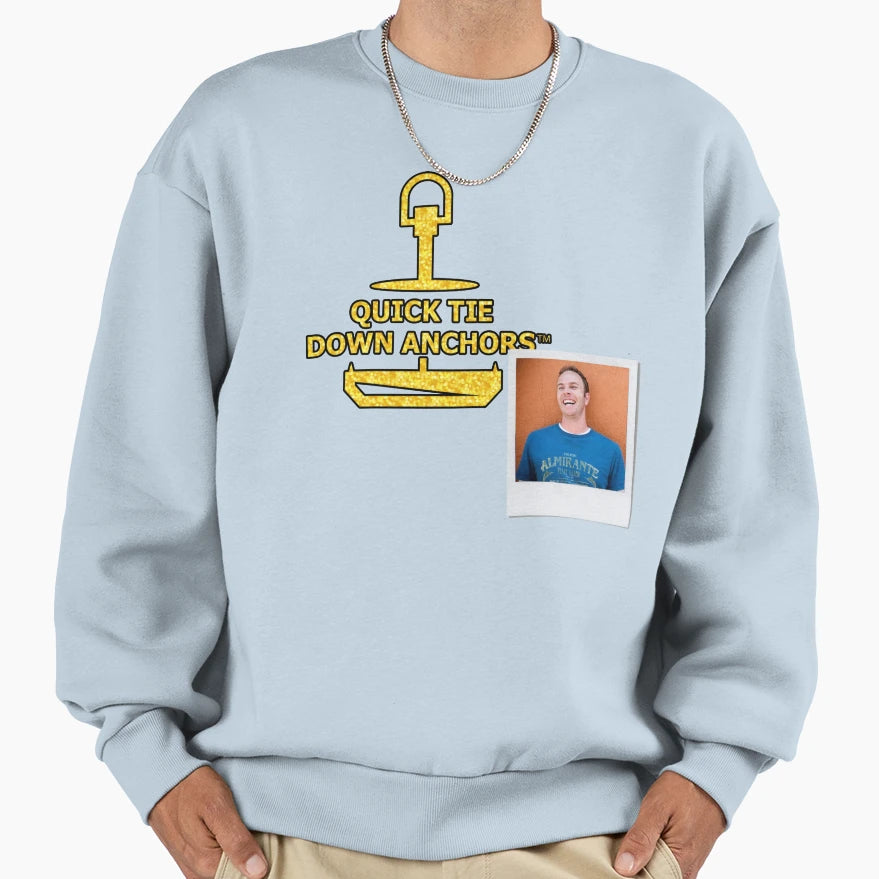 Qtda Hunt Blue Sweatshirt - Minimalist Print for Adults - T-Shirt, Sweatshirt, Hoodie