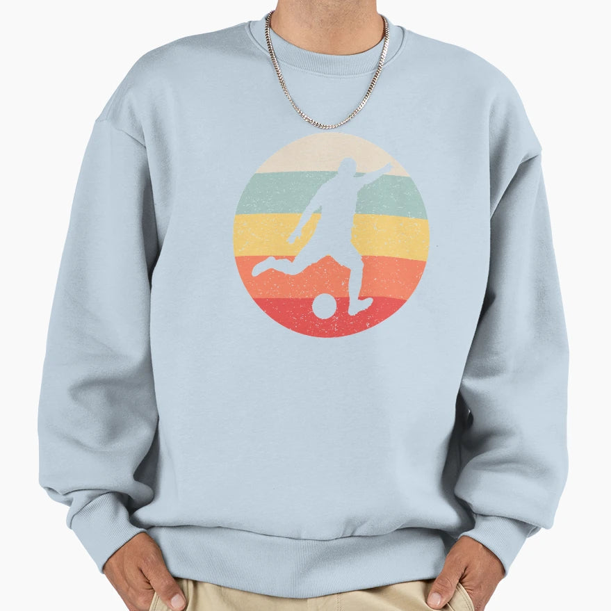 Soccer Player Sunset Sweatshirt - Aesthetic Graphic for Adults - T-Shirt, Sweatshirt, Hoodie