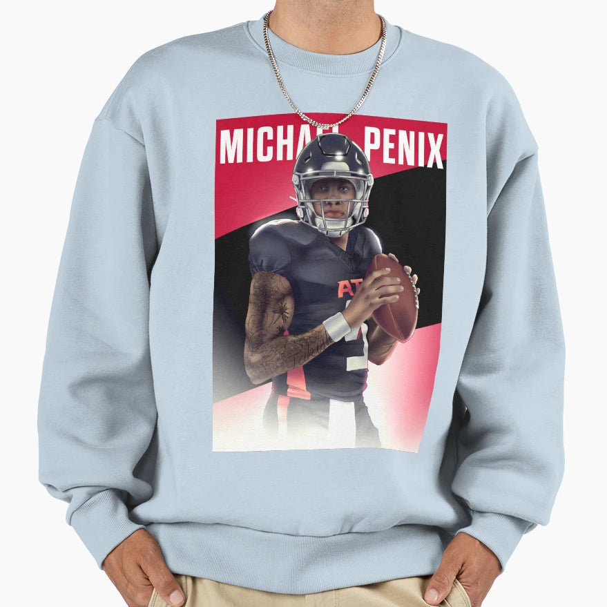 Michael Penix Jr Atlanta Qb Sweatshirt - Fun Novelty Design for Adults - T-Shirt, Sweatshirt, Hoodie