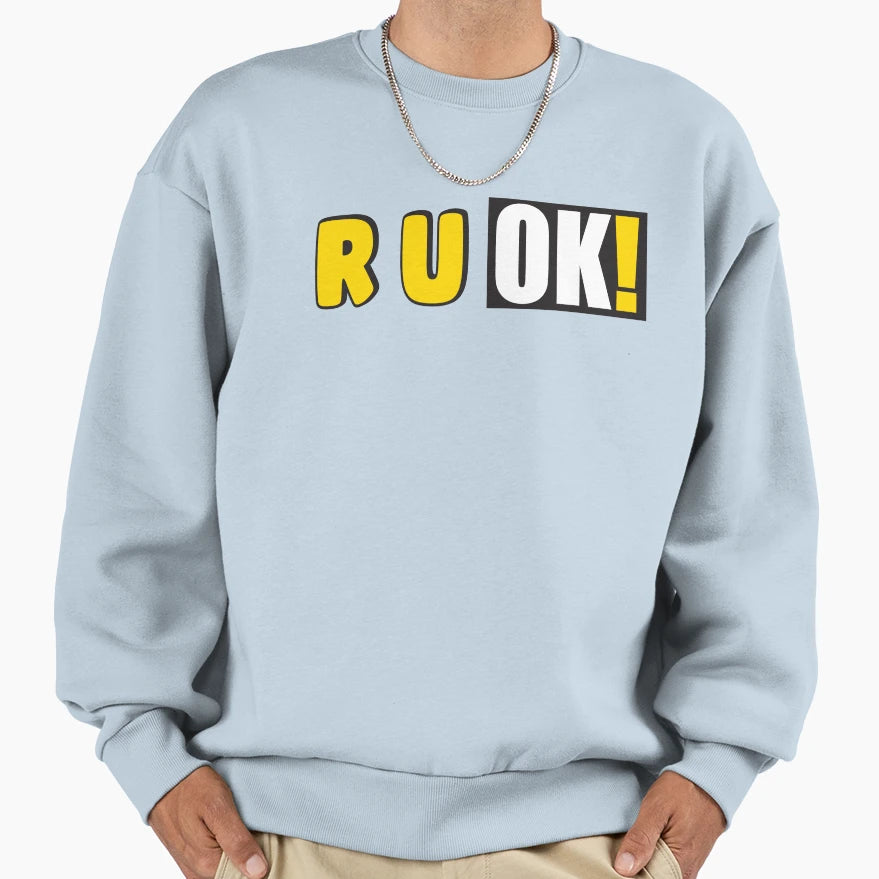 R U Ok Sweatshirt - Aesthetic Graphic for Adults - T-Shirt, Sweatshirt, Hoodie