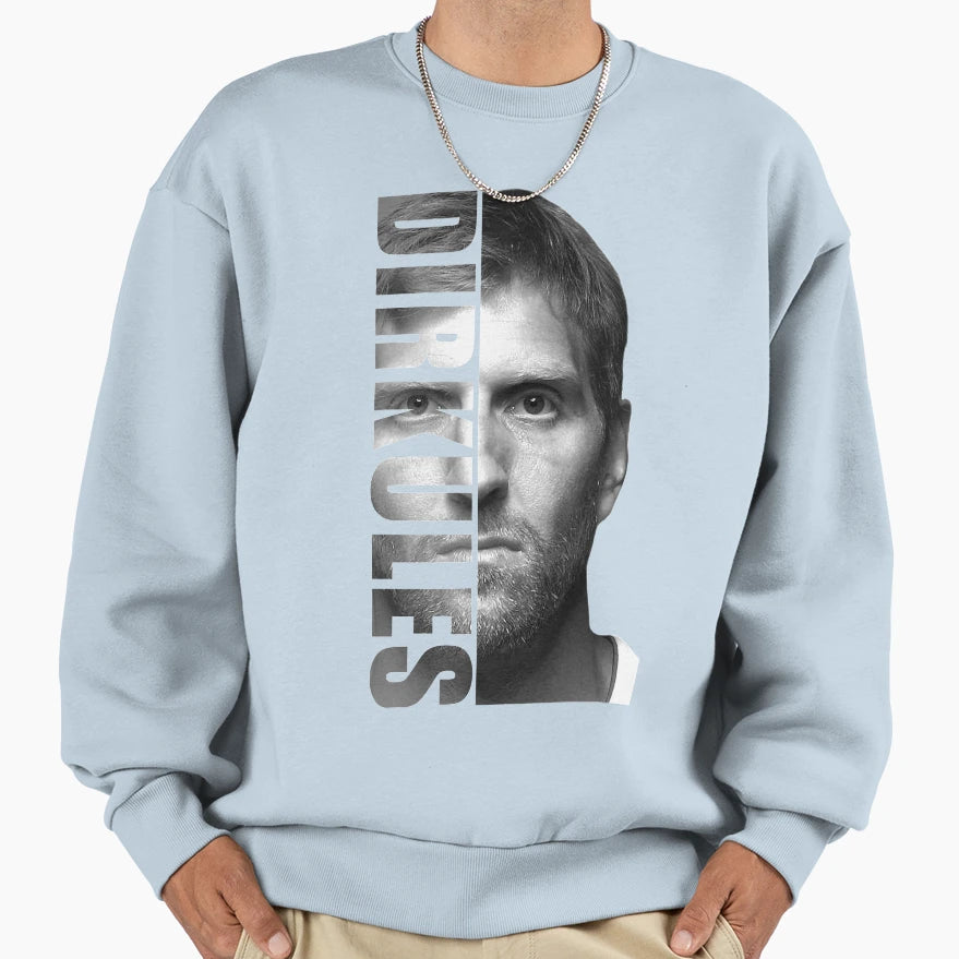Dirk Nowitzki Dirkules Sweatshirt - Fun Novelty Design for Adults - T-Shirt, Sweatshirt, Hoodie