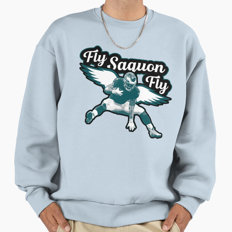 Fly Saquon Fly Sweatshirt - Casual Everyday Wear for Adults - T-Shirt, Sweatshirt, Hoodie