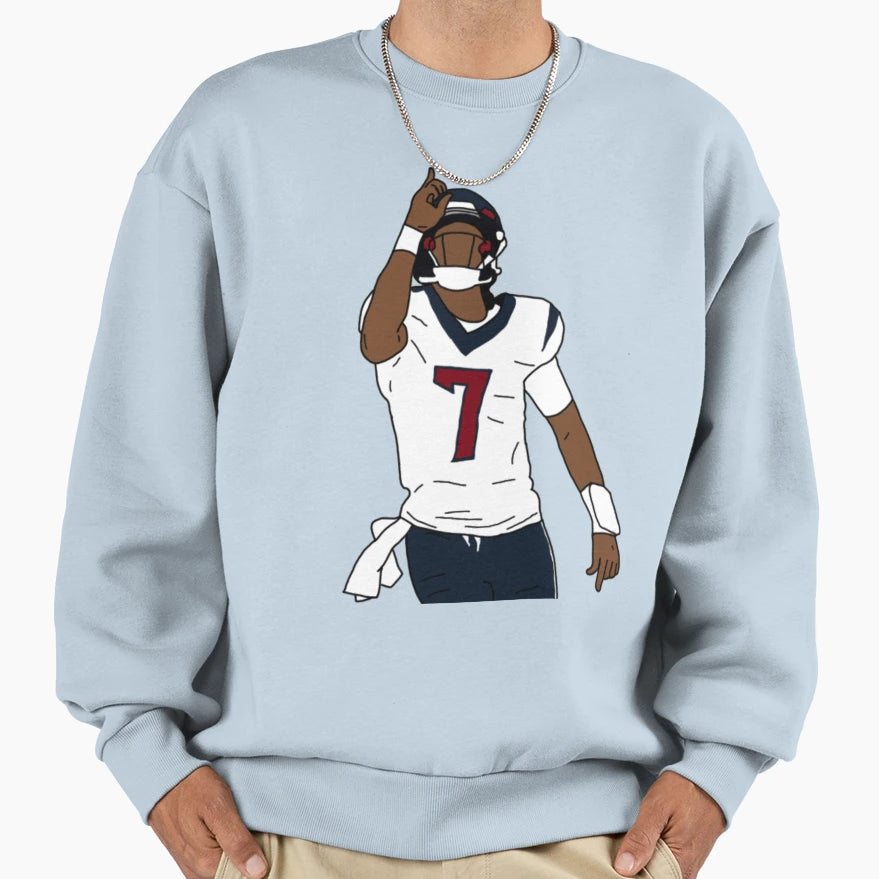 Cj Stroud Points To God Sweatshirt - Aesthetic Graphic for Adults - T-Shirt, Sweatshirt, Hoodie