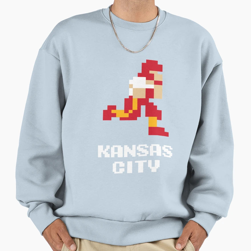 Football Kansas City 8 Bits Sweatshirt - Fun Novelty Design Men Women - T-Shirt, Sweatshirt, Hoodie