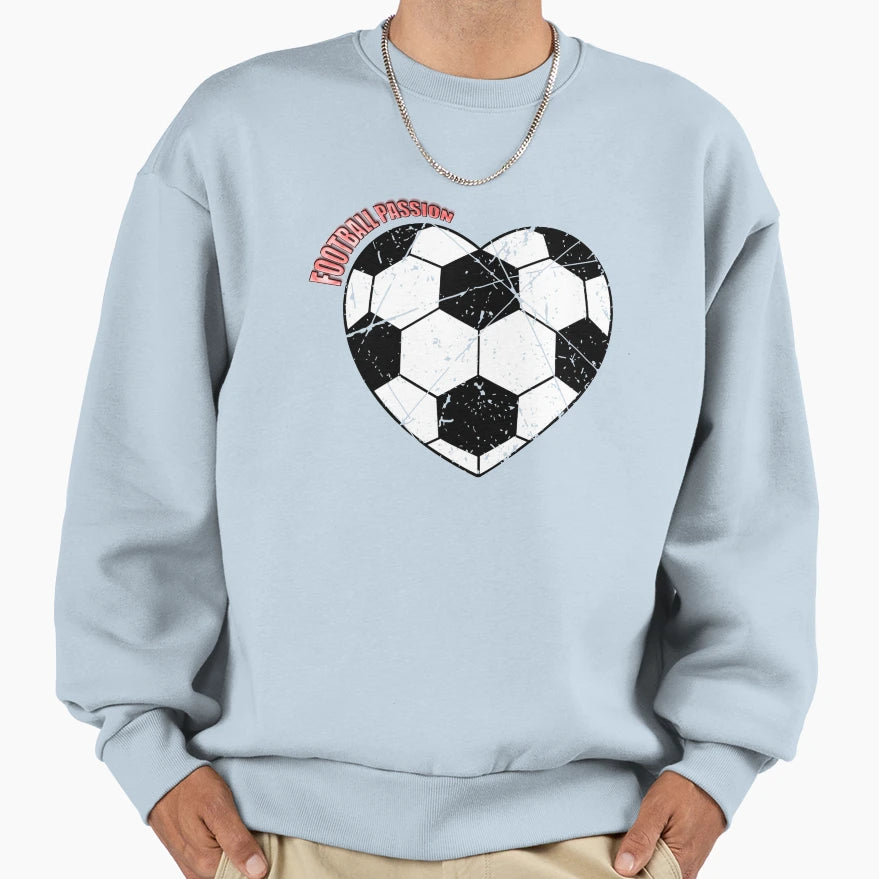 Football Soccer Heart Valentines Day Sweatshirt - Novelty Apparel Men Women - T-Shirt, Sweatshirt, Hoodie