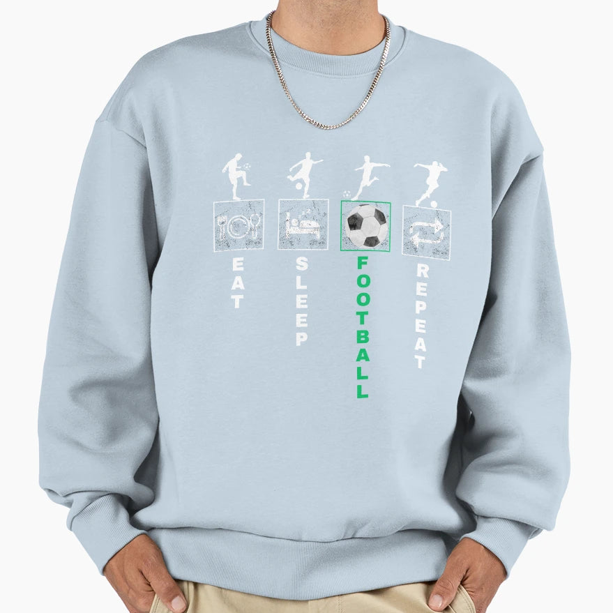 Football 24 7 Sweatshirt - Trendy Graphic for Adults - T-Shirt, Sweatshirt, Hoodie