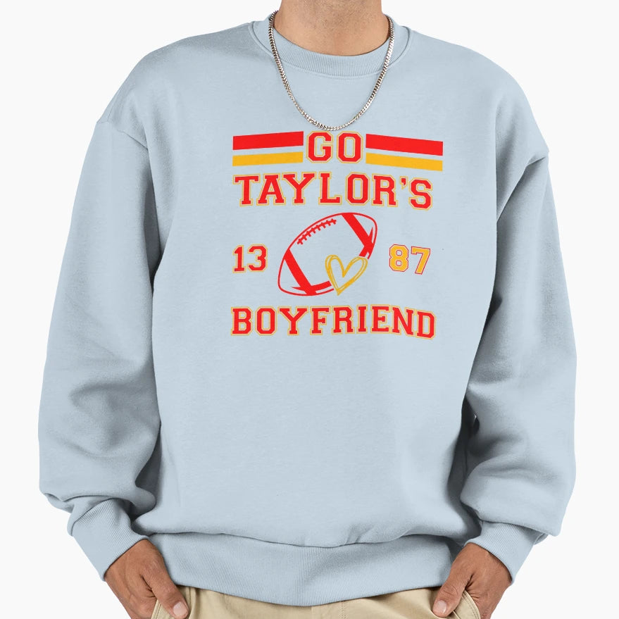 Go Taylors Boyfriend Sweatshirt - Graphic Print for Adults - T-Shirt, Sweatshirt, Hoodie