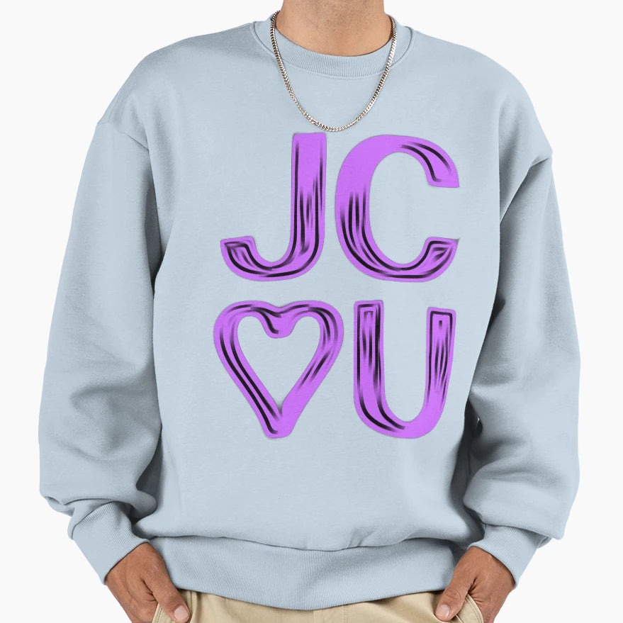 Jc U Jesus Christ Loves You Sweatshirt - Trendy Graphic Unisex - T-Shirt, Sweatshirt, Hoodie