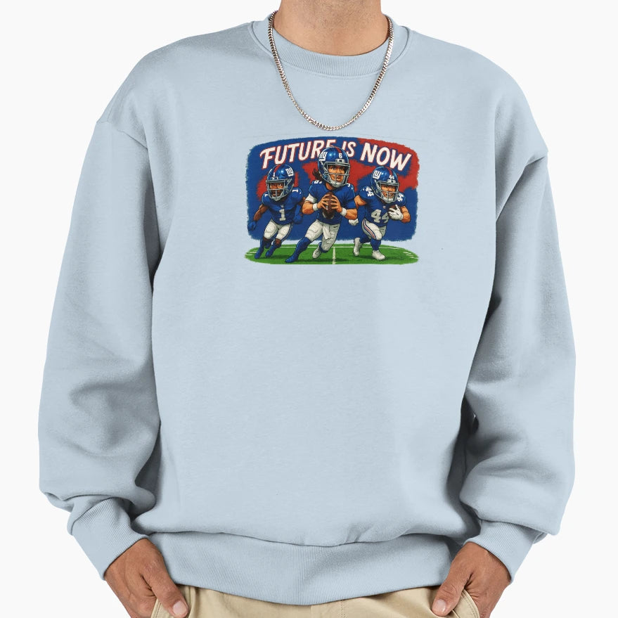 Giants Trio Jaxson Dart Malik Nabers Sweatshirt - Graphic Print Men Women - T-Shirt, Sweatshirt, Hoodie