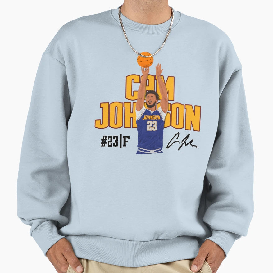 Cam Johnson Denver Basketball Sweatshirt - Fun Novelty Design Men Women - T-Shirt, Sweatshirt, Hoodie