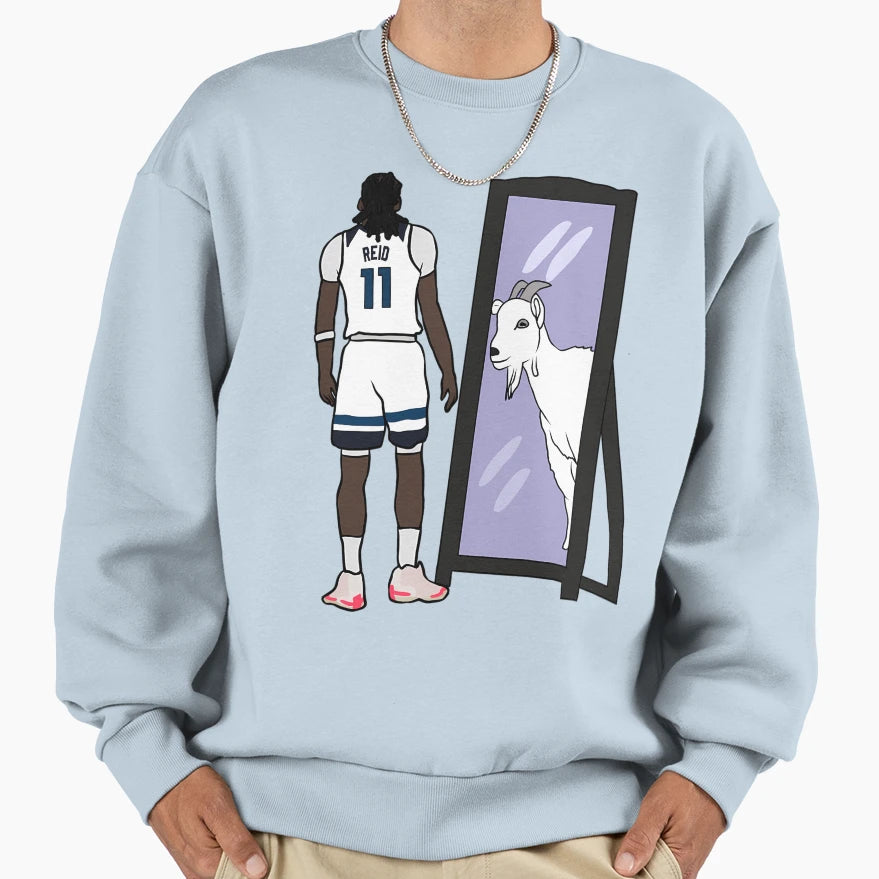 Naz Reid Mirror Goat Sweatshirt - Fun Novelty Design for Adults - T-Shirt, Sweatshirt, Hoodie