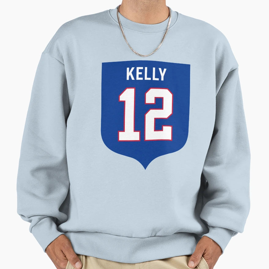 Jim Kelly 12 Emblem Sweatshirt - Fun Novelty Design Unisex - T-Shirt, Sweatshirt, Hoodie